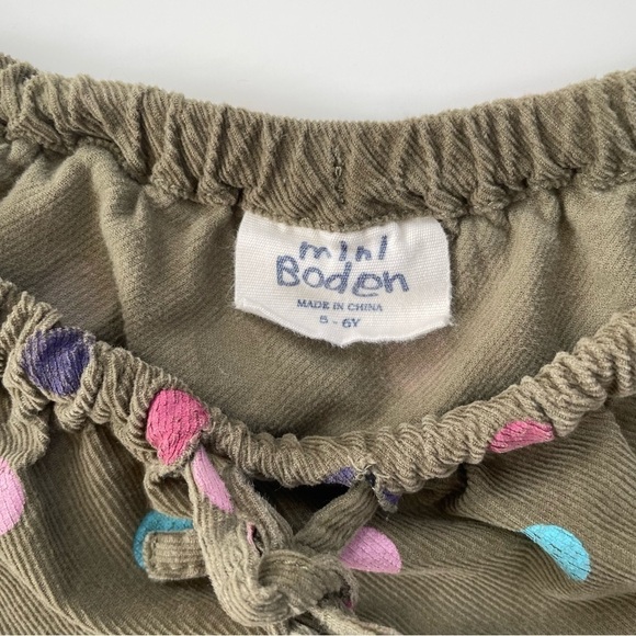 Mini Boden Little Girls Green Polka Dot Tiered Skirt Size 5-6Y - Picture 4 of 6